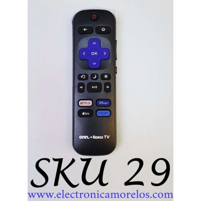 CONTROL REMOTO ORIGINAL NUEVO PARA TV ONN ROKU / NUMERO DE PARTE 3026000173 / RC-ALIR / GS240401097929R0 / NETFLIX / DISNEY / APPLE TV / PRIME VIDEO